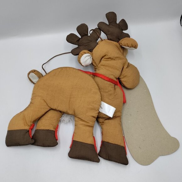 Lot of Vintage Christmas Decor Puffy Nylon Parachute Material - Santa & Reindeer - Picture 10 of 14